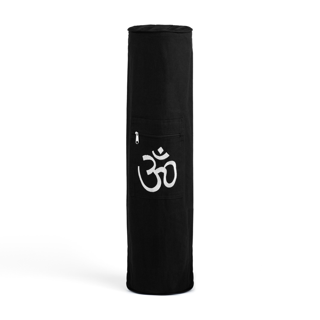 Yoga Mat Bag - Cotton Canvas Zipper Closure Embroidered OM- Yogavni