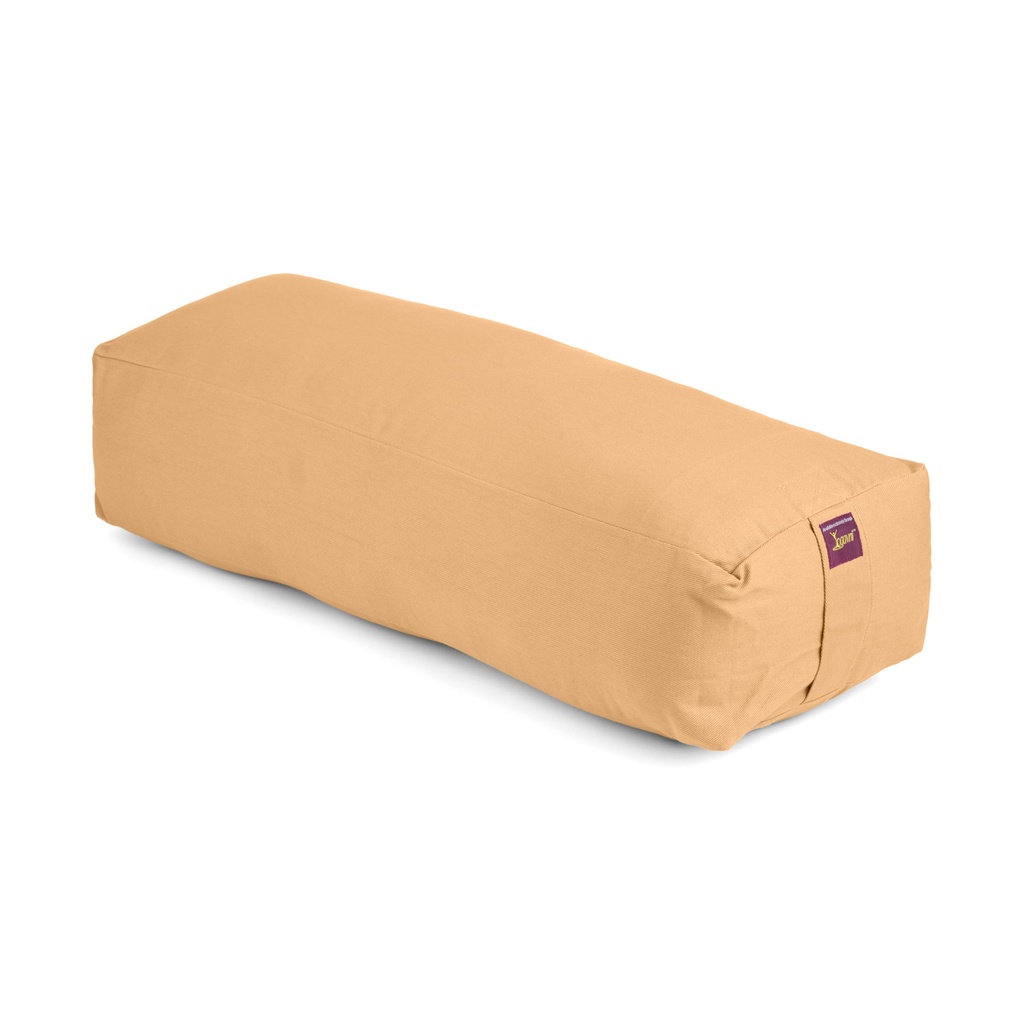 [638872898212] Yoga Bolster - Long Rectangular Cotton Filled - 1pc - Yogavni  (Beige)