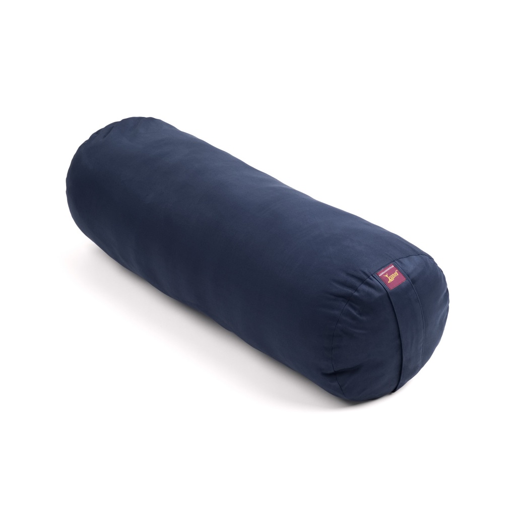 Yoga Bolster - Large Cylindrical Round Microfibre Cover Cotton Filled - Yogavni